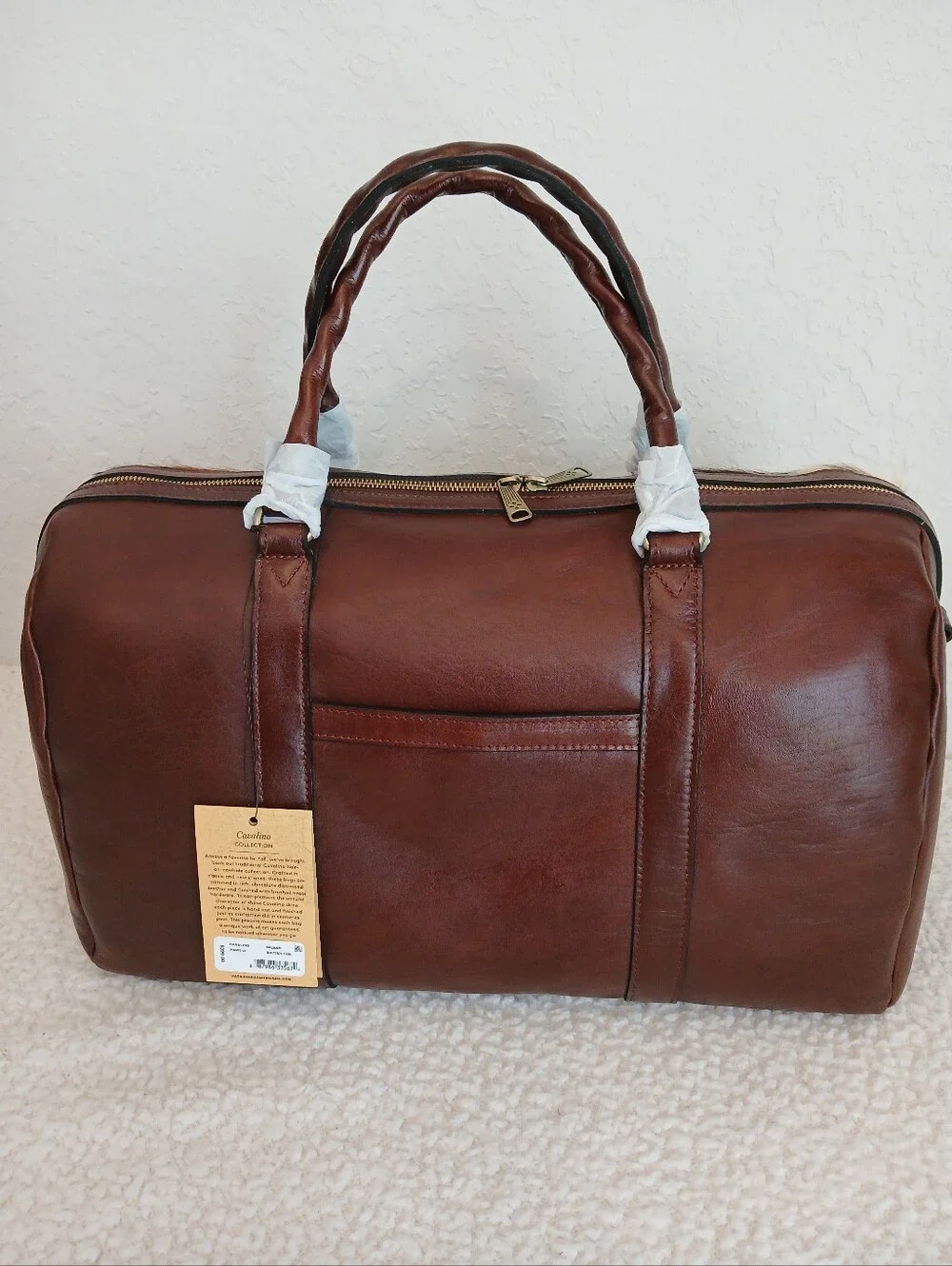 Patricia Nash Milano Cavalino Weekender In British Tan NWT